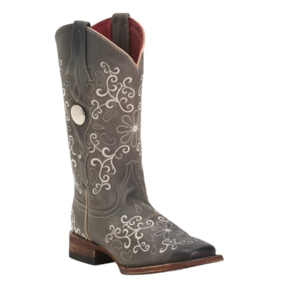 FERRINI Made In Mexico Leather Bella Square Toe Cowboy Boots - Picture 1 of 3